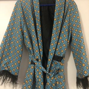 Geo print blazer